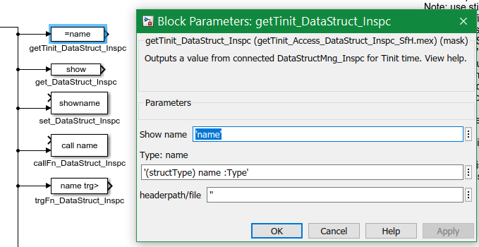 getTinit DataStruct ParamDialg
